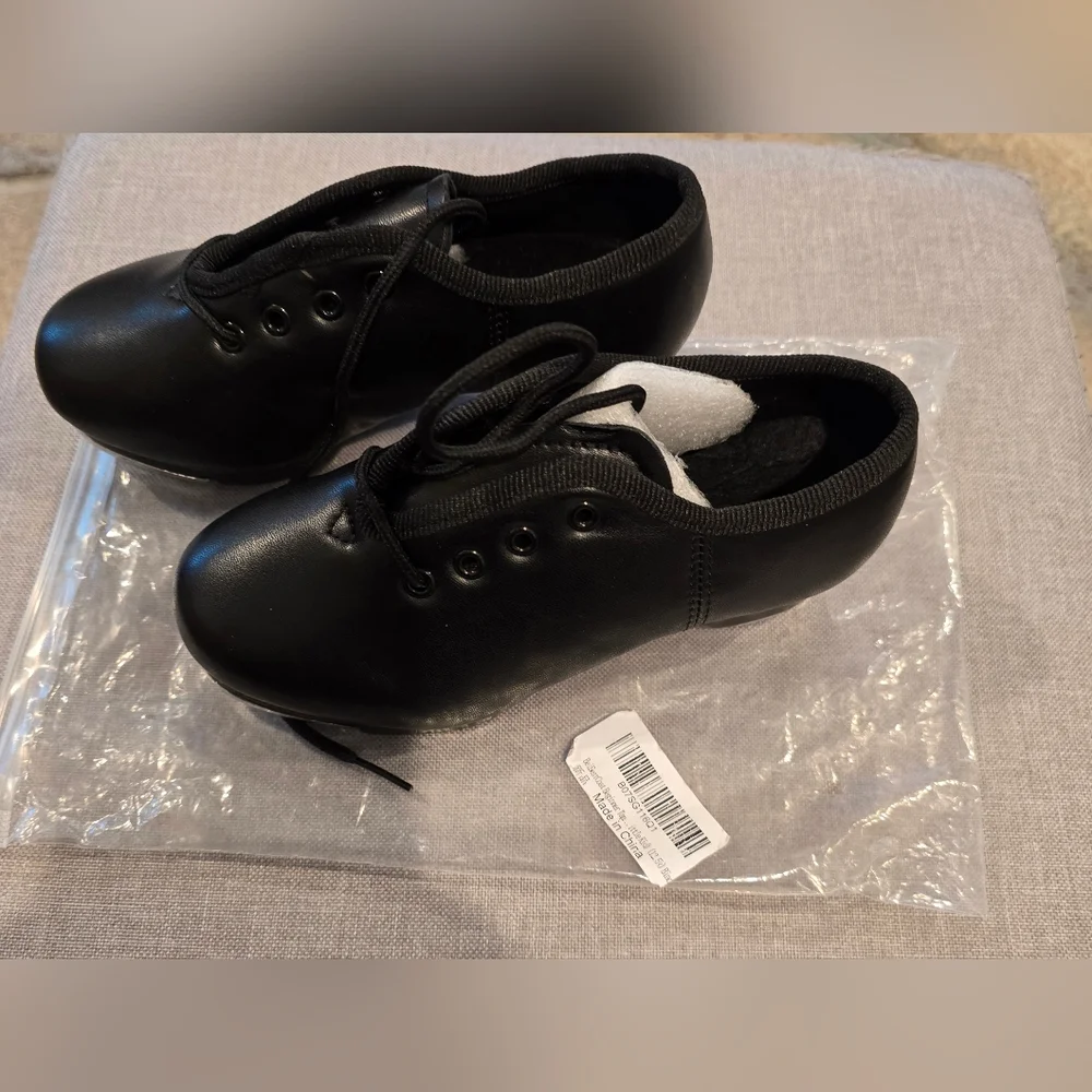 Black Kids Beginner Tap Shoes 12.5 - Picture 1 of 5